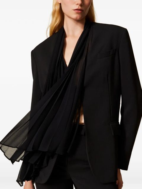TWINSET sash-collar crepe blazer - Black