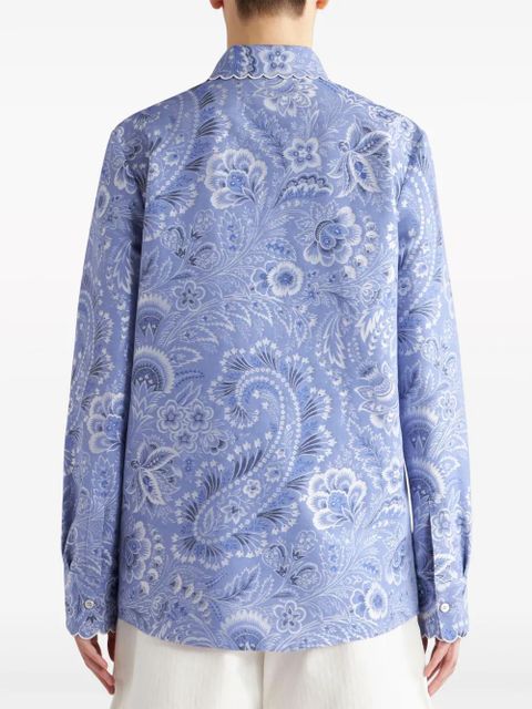 ETRO paisley-print poplin shirt - Blue