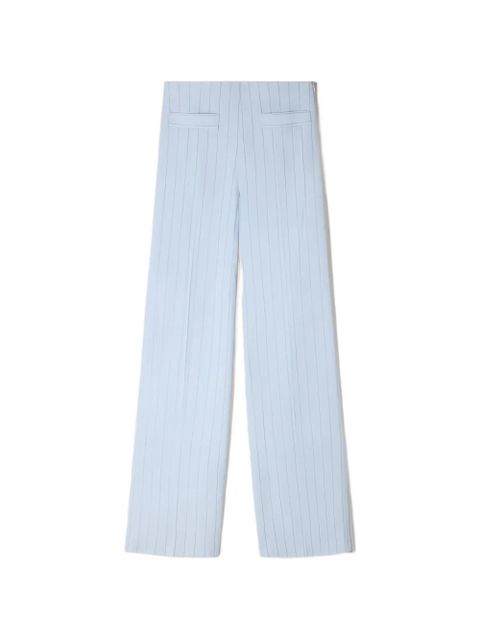 SANDRO sequin-striped trousers - Blue