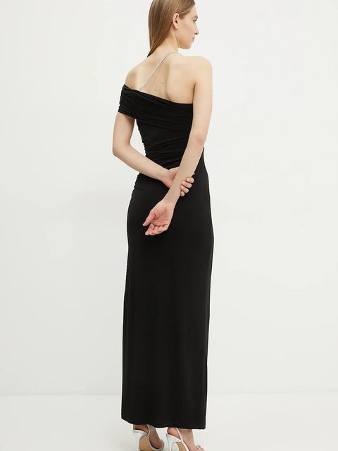 Herve Leger sukienka Olivia kolor czarny maxi dopasowana RMC8467429