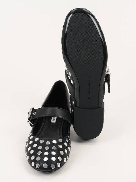 Karl Lagerfeld baleriny KARO kolor czarny KL40127