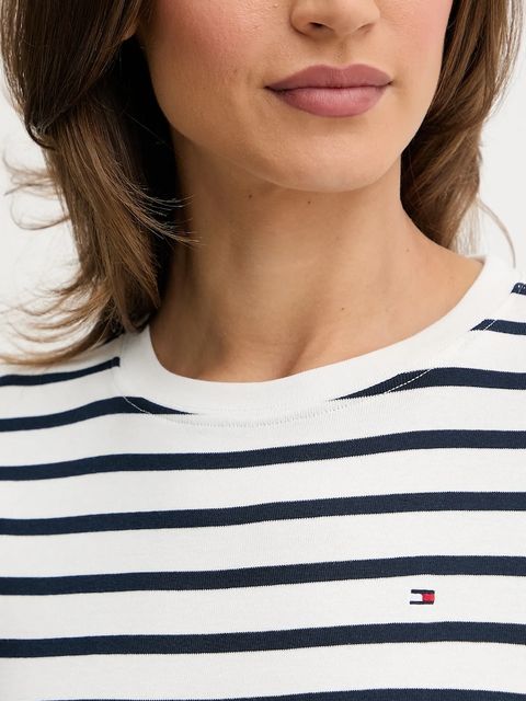 Tommy Hilfiger t-shirt bawełniany damski kolor niebieski WW0WW40587