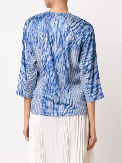 Comme Des Garçons abstract print blouse - Blue