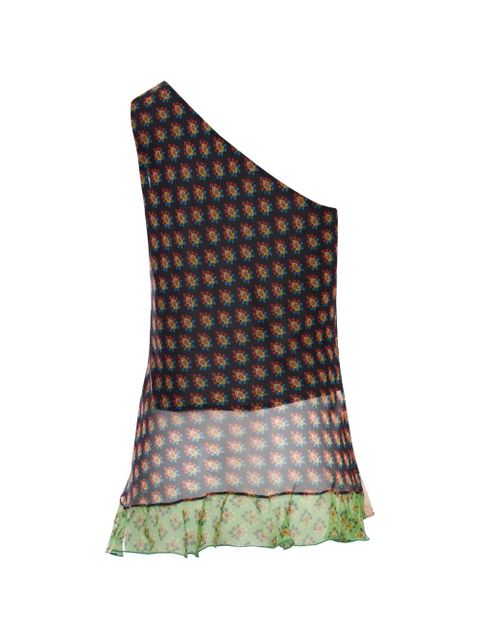 ETRO asymmetric floral print blouse - Black - zdjęcie produktu nr 2