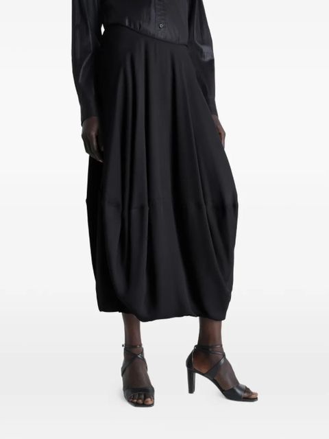 LEMAIRE balloon crepe skirt - Black