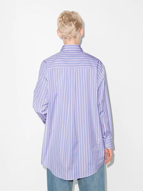 ETRO oversize pinstripe pattern shirt - Blue
