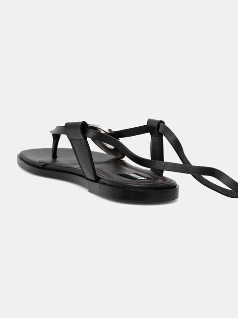 Alohas sandały skórzane Morosia damskie kolor czarny S100785-01