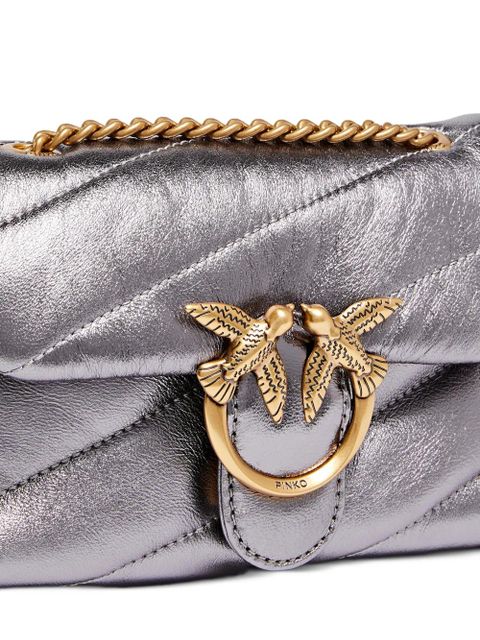 PINKO quilted bird cross body bag - Grey