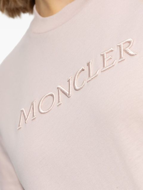 Moncler logo-embroidered T-shirt - Pink