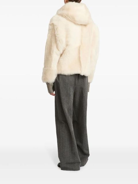Yves Salomon shearling jacket - White - zdjęcie produktu nr 2