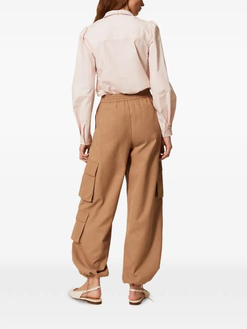TWINSET elasticated-waistband cargo pants - Neutrals