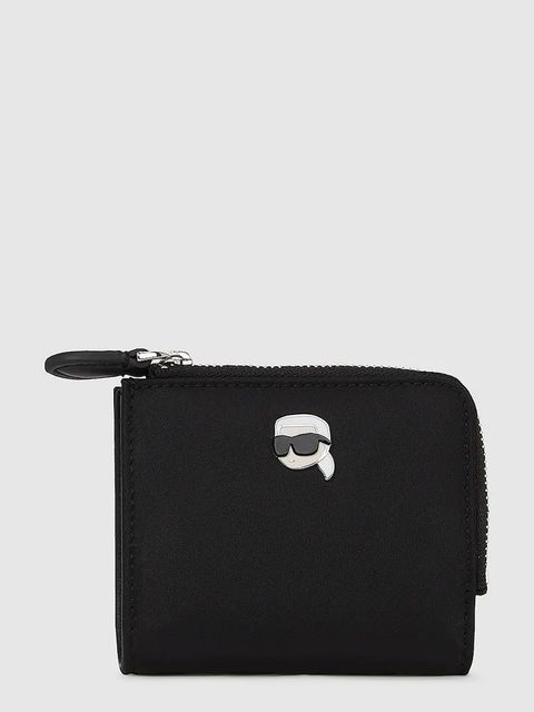 Karl Lagerfeld portfel IKON damski kolor czarny A4W32012 - zdjęcie produktu nr 1