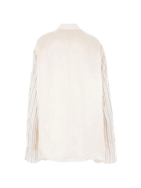 Maison Margiela striped layered overshirt jacket - Neutrals - zdjęcie produktu nr 2