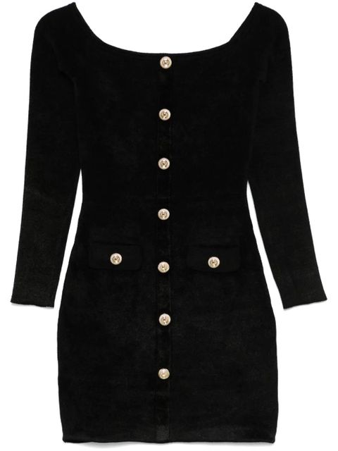 Self-Portrait chenille knit mini dress - Black - zdjęcie produktu nr 1