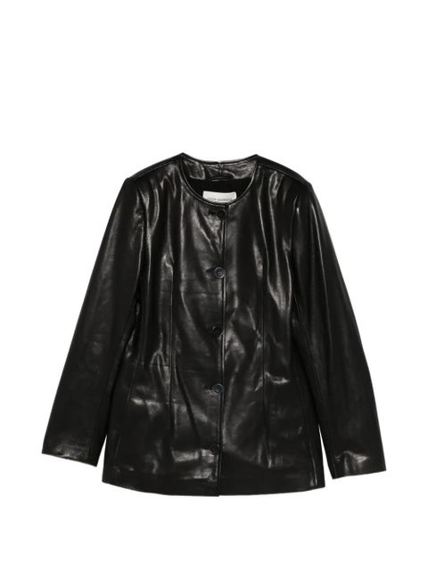 Nour Hammour Maud button-up leather jacket - Black - zdjęcie produktu nr 1