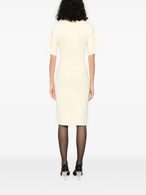 TOTEME fine-knit midi dress - Yellow