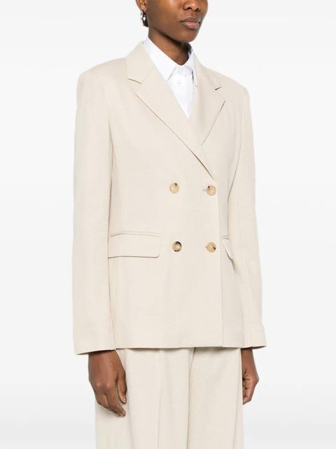 Max Mara double-breasted pocket jacket - Neutrals