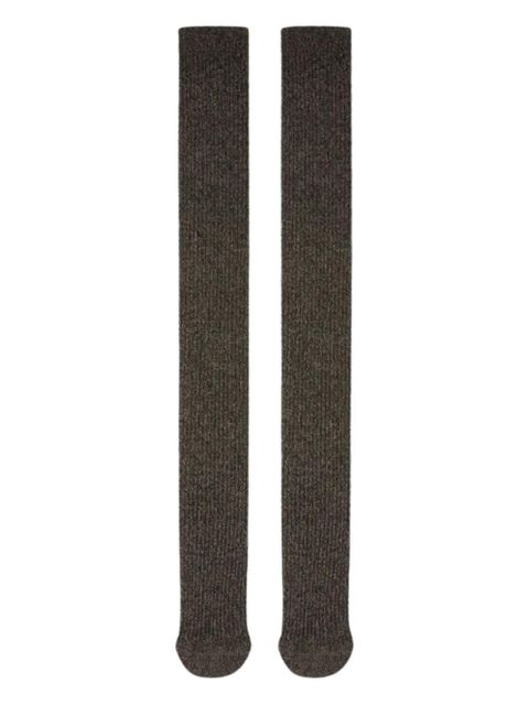 Max Mara Parisian ribbed metallic socks - Brown - zdjęcie produktu nr 1