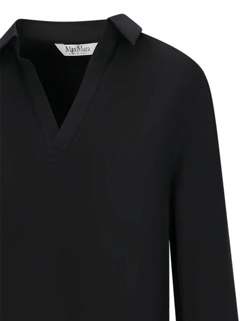 Max Mara Dover V-neck polo top - Black