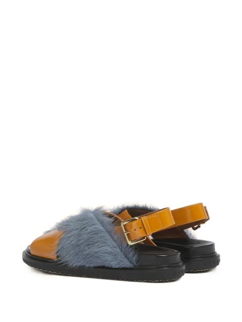 Marni Fussbett criss-cross sandals - Brown
