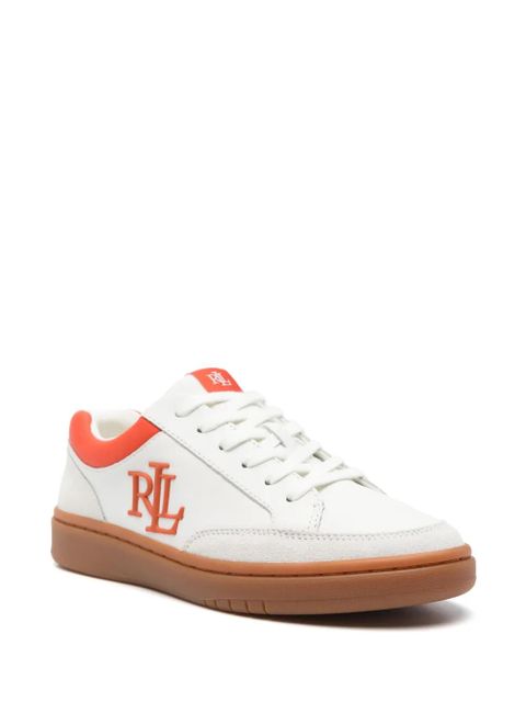 Lauren Ralph Lauren embossed-logo sneakers - White