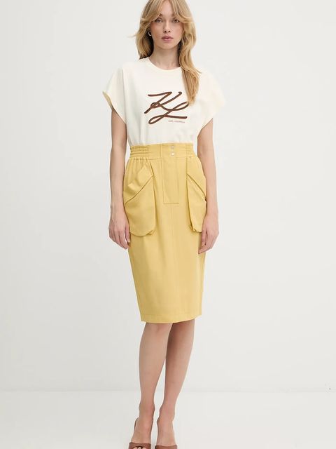 Karl Lagerfeld t-shirt bawełniany - zdjęcie produktu nr 1