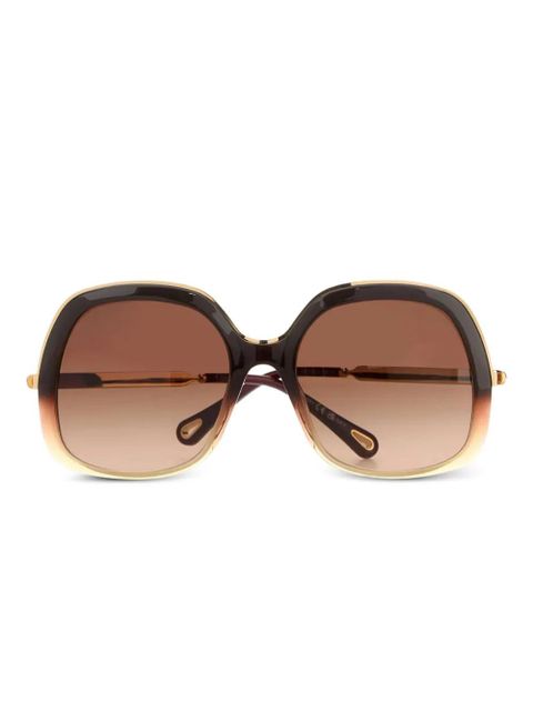 Chloé Eyewear square-frame sunglasses - Brown - zdjęcie produktu nr 1