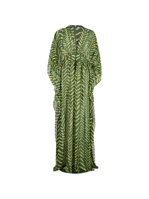 Johanna Ortiz Secret Garden V-neck dress - Green - zdjęcie produktu nr 1