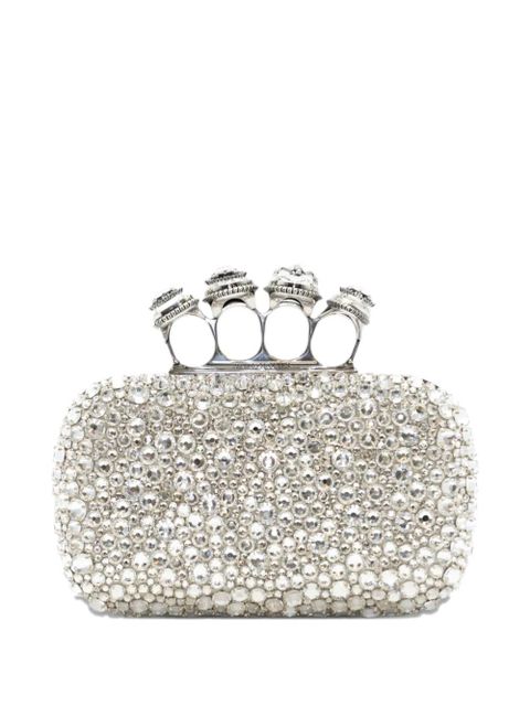 Alexander McQueen Spider Knuckle clutch bag - Silver - zdjęcie produktu nr 1