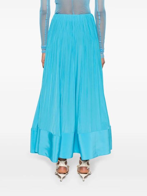 Lanvin asymmetric charmeuse maxi skirt - Blue
