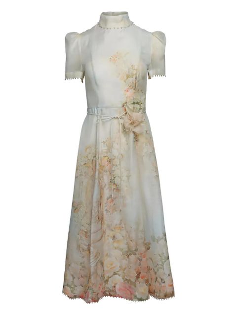 ZIMMERMANN Memento floral-print midi dress - White - zdjęcie produktu nr 1
