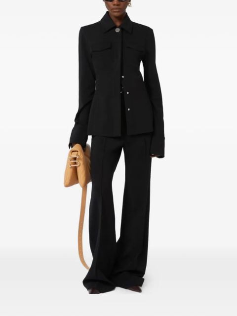 Sportmax flap-pockets crepe shirt jacket - Black - zdjęcie produktu nr 2