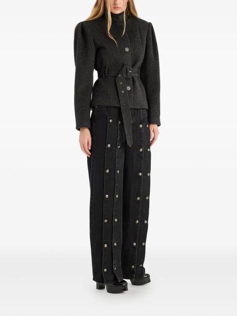 ROTATE BIRGER CHRISTENSEN oversized belted jacket - Grey - zdjęcie produktu nr 2