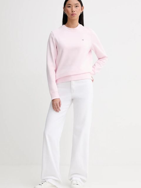 Tommy Jeans bluza damska kolor różowy gładka DW0DW19959 - zdjęcie produktu nr 2