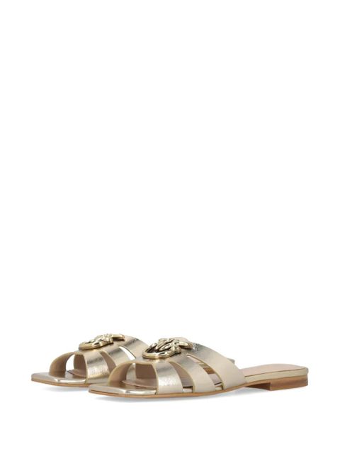 PINKO Love Birds-motif sandals - Gold
