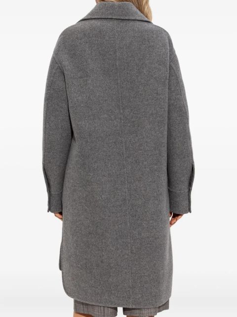Jil Sander button-fastening wool coat - Grey