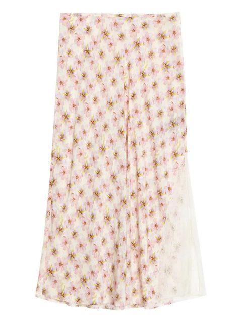 Zadig&Voltaire Jayla floral-print midi skirt - Neutrals - zdjęcie produktu nr 1