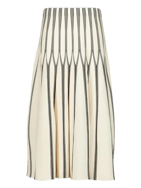 ZIMMERMANN striped-pattern midi skirt - Neutrals - zdjęcie produktu nr 1