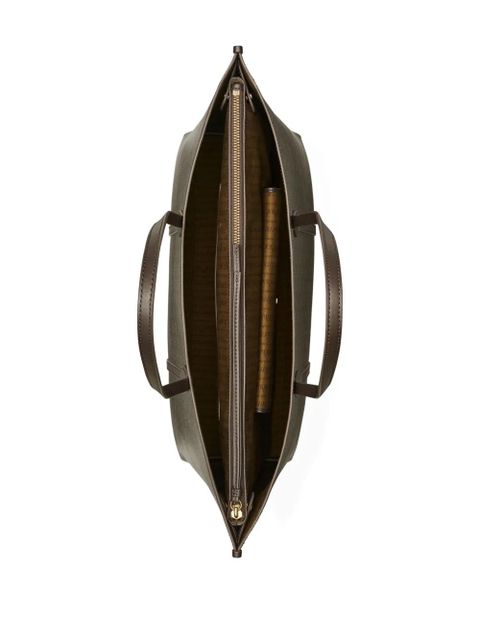 Tory Burch Perry logo pattern tote bag - Brown