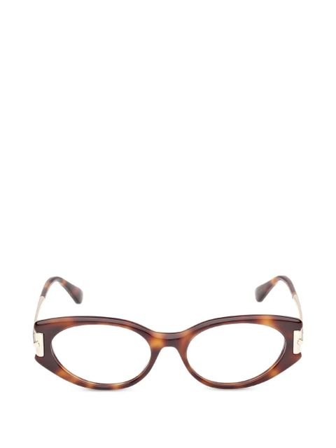 Max Mara Eyewear oval-frame glasses - Brown - zdjęcie produktu nr 1
