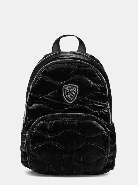 Blauer plecak damski kolor czarny mały gładki WAVE03 - zdjęcie produktu nr 1