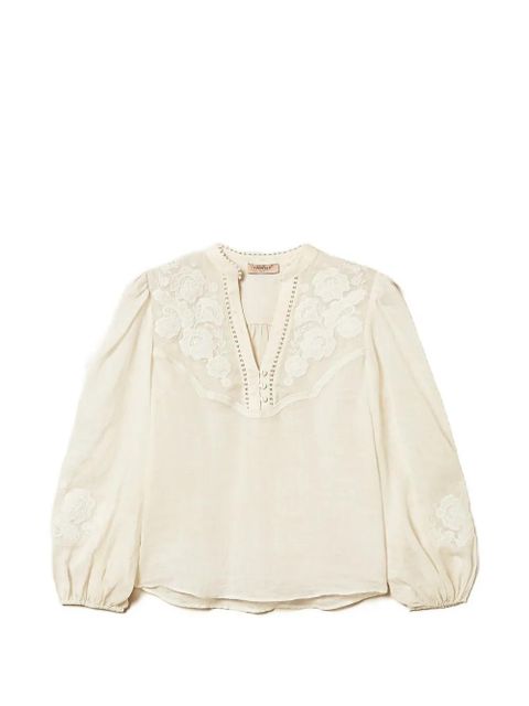 TWINSET embroidered blouse - Neutrals - zdjęcie produktu nr 1