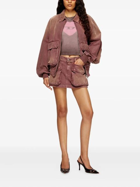 Diesel cargo-pockets mini straight skirt - Red - zdjęcie produktu nr 2