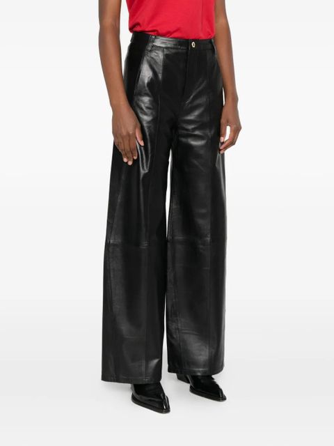 SANDRO leather trousers - Black
