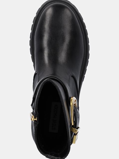 Steve Madden botki skórzane Lexs damskie kolor czarny na platformie 11003593