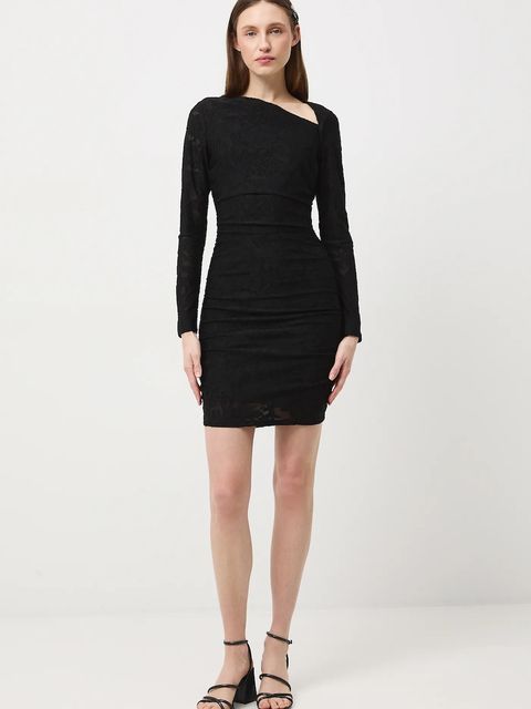 Medicine sukienka kolor czarny mini dopasowana - zdjęcie produktu nr 1