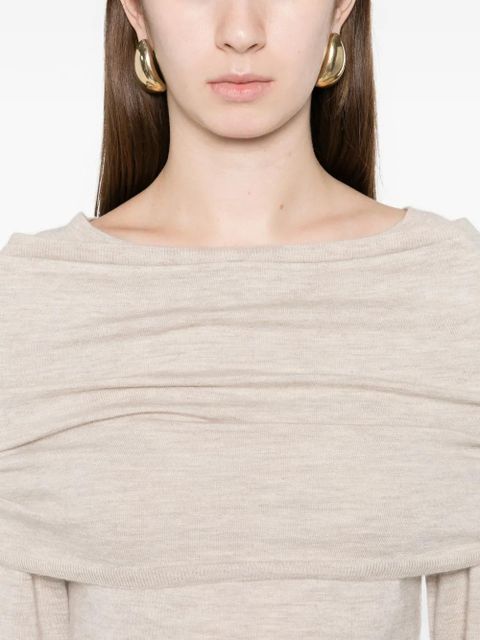 Max Mara off-shoulder coordinated knitwear - Neutrals