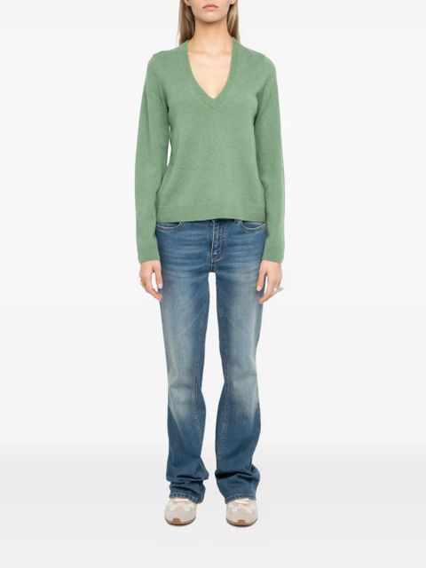Zadig&Voltaire patch V-neck sweater - Green - zdjęcie produktu nr 2