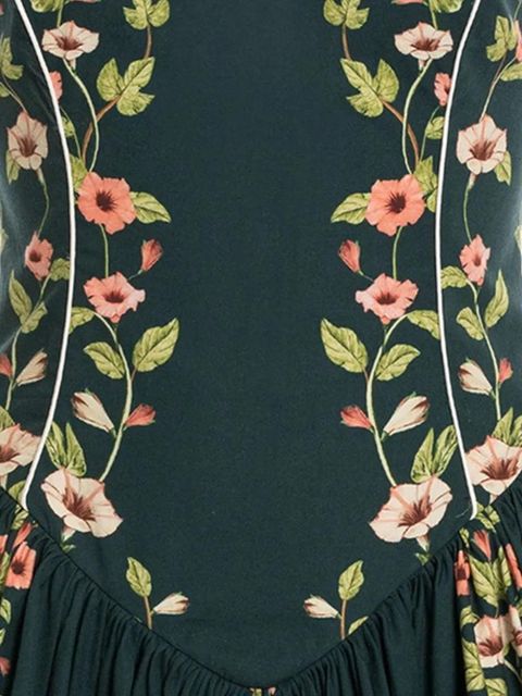 Agua By Agua Bendita floral-print pleated dress - Green - zdjęcie produktu nr 2