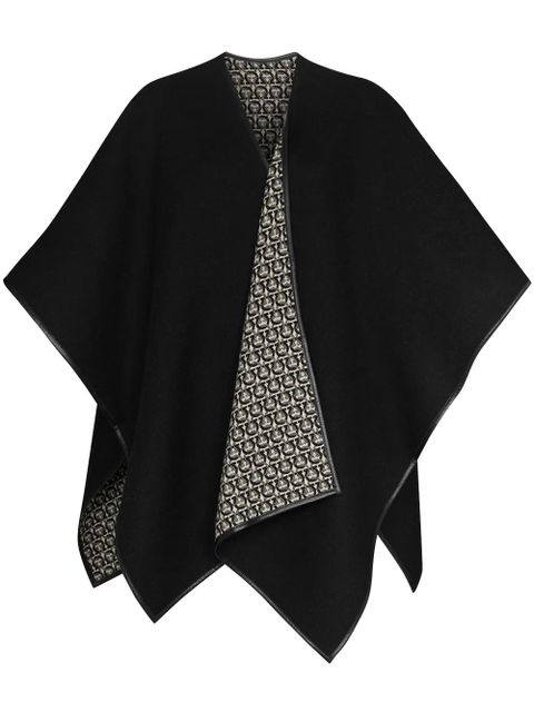 Ferragamo Gancini wool cape - Black - zdjęcie produktu nr 1